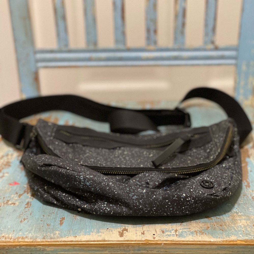 lululemon Black Speckled Waist Pack or Crossbody Bag